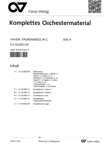[326073] Paukenmesse, Hob. XXII:9