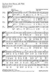 [159312] Jauchzet dem Herrn, alle Welt, in A, op. 69/2