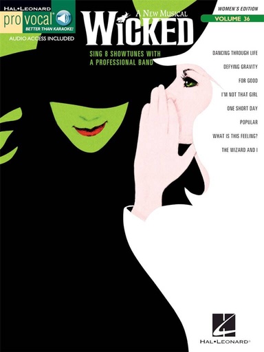 [220008] Wicked - Pro Vocal Women's Edition Vol. 36