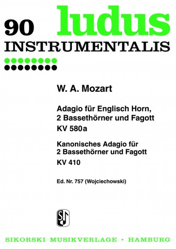 [157996] Adagio KV 580a und  Kanonisches Adagio für 2 Bassetthörner und Fagott