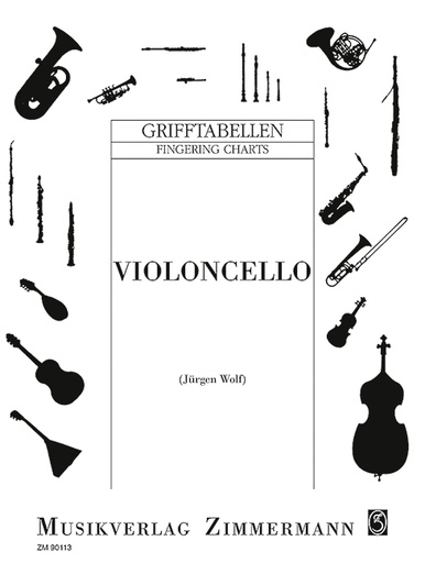 [89233] Grifftabelle Violoncello