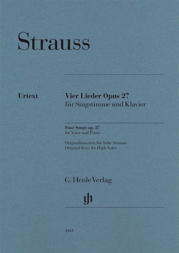 [HN-01461] Vier Lieder op. 27 - hohe Stimme