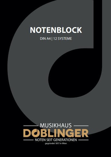 [199453] Notenblock A4 - 12 linig