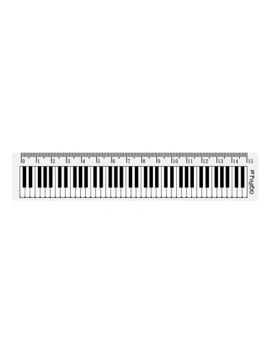 [122317] Lineal Tastatur 15 cm transparent