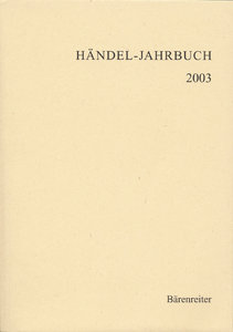 [123018] Händel-Jahrbuch 2003
