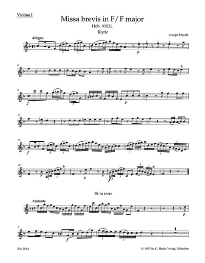 [102649] Missa brevis in F (Jugendmesse), Hob. XXII:1