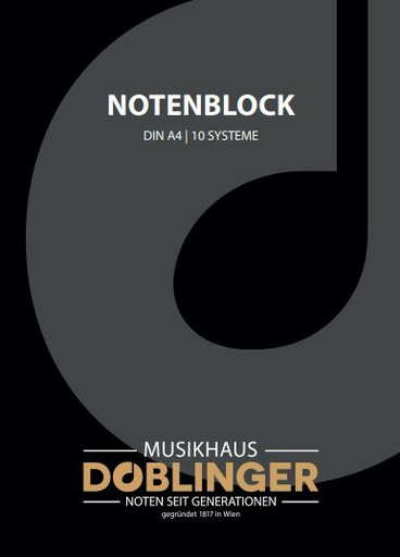 [201894] Notenblock A4 - 10 linig