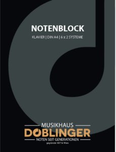 [201924] Notenblock Klavier A4  - 5 x 2 Systeme