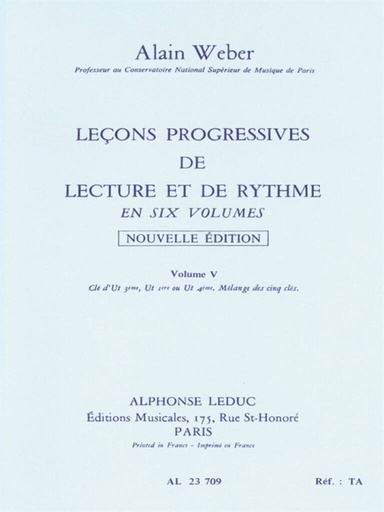 [321182] Lecons Progressives de Lecture et de Rythme Band 5