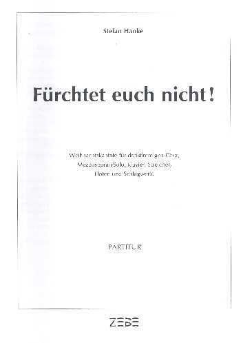 [92148] Fürchtet euch nicht !