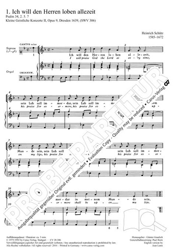 [166593] Ich will den Herren loben allezeit, SWV 306