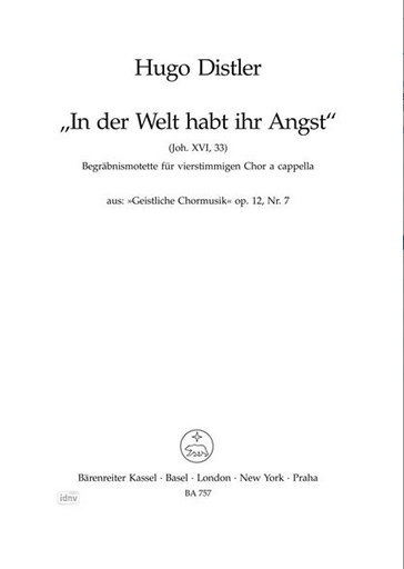 [197545] In der Welt habt ihr Angst, op. 12/7