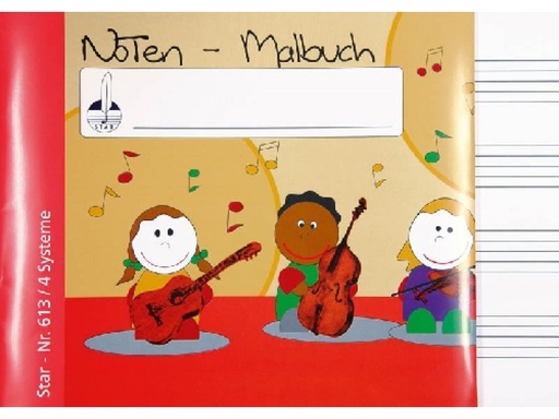 [227248] Notenmalbuch Kinder A4 Quer 4 Systeme