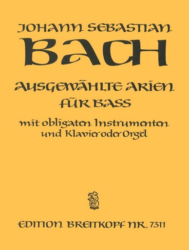 [128454] Ausgewählte Arien für Baß mit obligaten Instrumenten