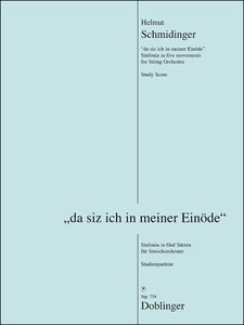 [STP-00758] "da siz ich in meiner Einöde"