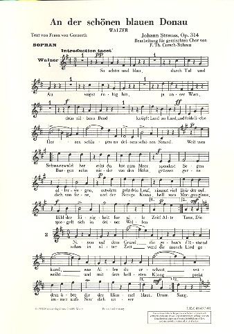 [191520] An der schönen blauen Donau op. 314