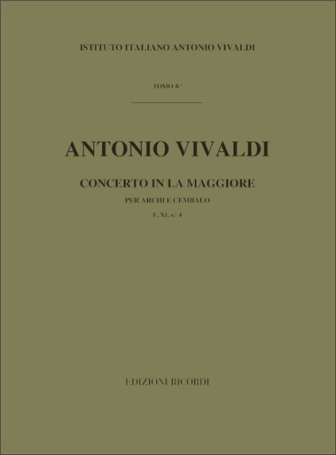 [113269] Concerto A-Dur RV 158 (F XI / 4; T 8; op. 30 / 1; P 235) für Streicher und BC