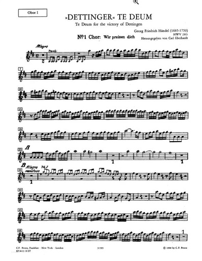[142356] Dettinger Te Deum, HWV 283
