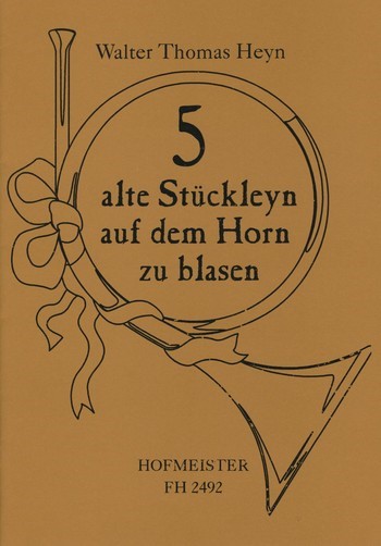 [20205] 5 alte Stückleyn auf dem Horn zu blasen