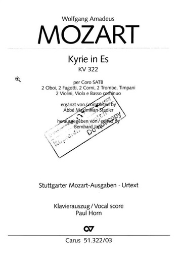 [207590] Kyrie in Es, KV 322