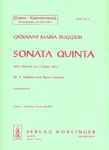 [GKM-00087] Sonata quinta g-moll op. 3/5