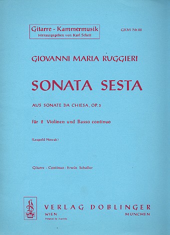 [GKM-00088] Sonata sesta A-Dur op. 3/6
