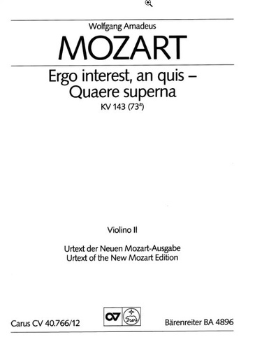[158542] Ergo interest, an quis - Quaere superna, KV 143