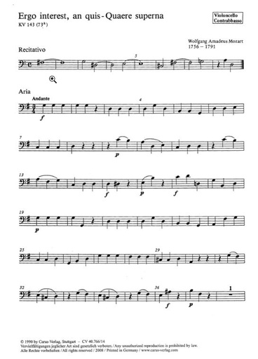 [158544] Ergo interest, an quis - Quaere superna, KV 143