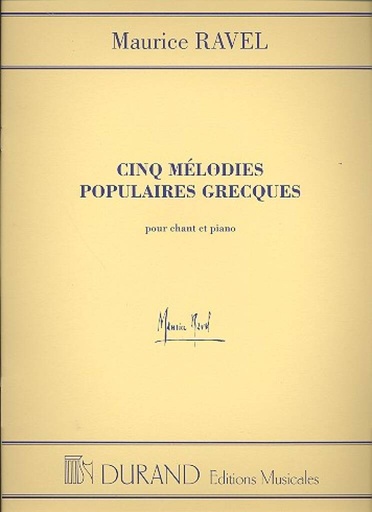 [61269] Cinq Melodies populaires Grecques
