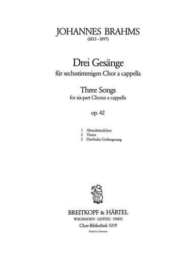 [135374] Drei Gesänge, op. 42