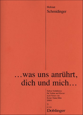 [03-00294] "... was uns anrührt, dich und mich ..."