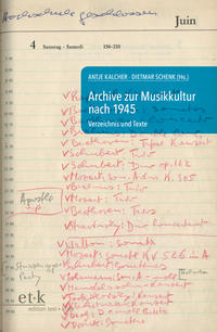 [301627] Archive zur Musikkultur nach 1945
