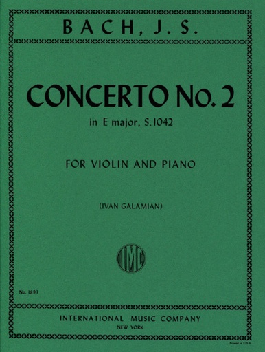 [63988] Concerto Nr. 2 E-Dur BWV 1042