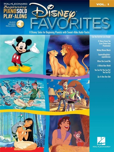 [251075] Disney Favorites - Beginning Piano Solo Play-Along Vol. 1