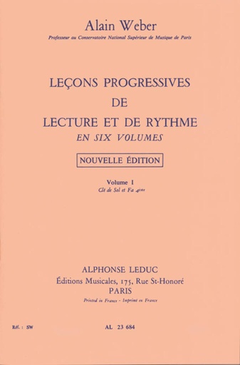 [73060] Lecons Progressives de Lecture et de Rythme Band 1