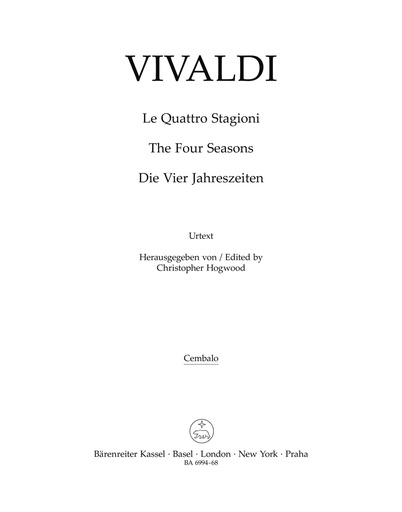 [84092] Le Quattro Stagioni (4 Jahreszeiten) op. 8 RV 269