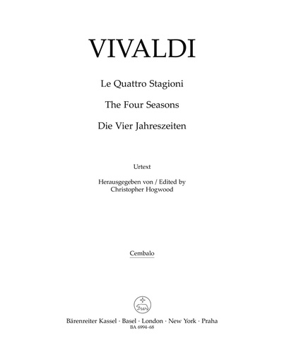[84092] Le Quattro Stagioni (4 Jahreszeiten) op. 8 RV 269