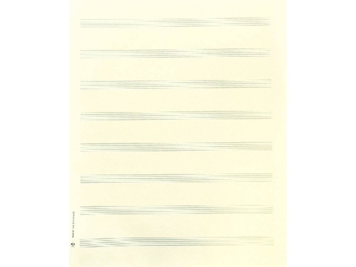 [311391] Notenpapier Großquart - Hochformat 8 Systeme