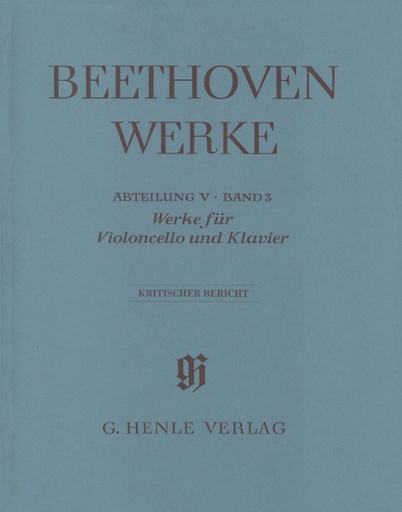 [HN-04163] Werke für Violoncello und Klavier, Reihe V, Band 3 kritischer Bericht