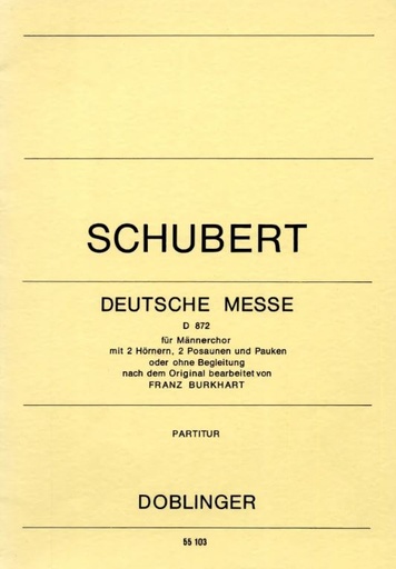 [55-00103-PA] Deutsche Messe, D 872