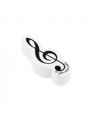 [309248] Eraser Treble Clef White