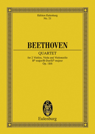 [63710] Streichquartett B-Dur op. 18 / 6