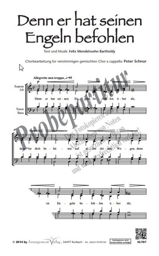 [319105] Denn er hat seinen Engeln befohlen aus "Elias"