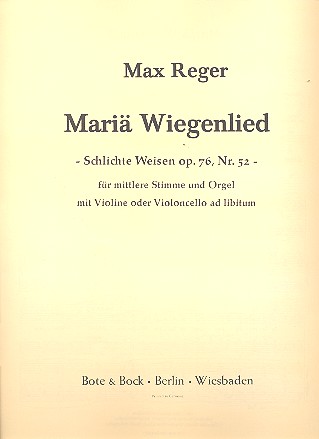 [127416] Mariä Wiegenlied op. 76/52