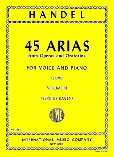 [55346] 45 Arien aus Opern und Oratorien Band 3