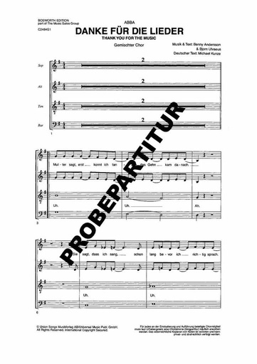 [221808] Thank you for the music / Danke für die Lieder