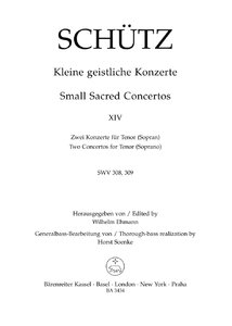 [164889] Zwei Konzerte für Tenor oder Sopran - Kleine geistliche Konzerte, Heft 14