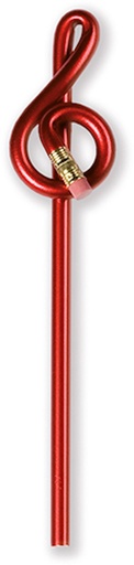 [400347] Pencil Treble Clef Red