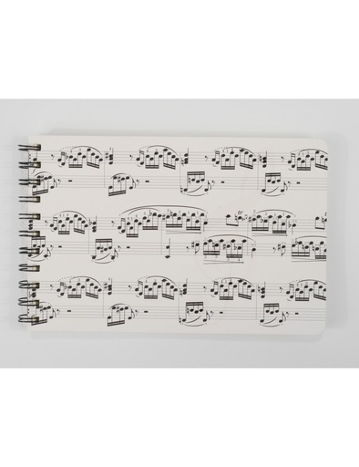 [400590] Spiral Notebook Sheet Music White A5