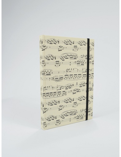 [400591] Notizbuch Notenblatt Creme A5
